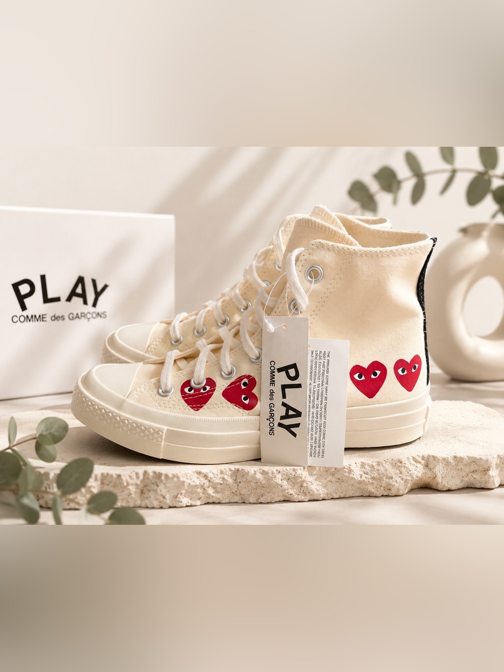 Converse x Comme des Garçons PLAY Chuck70 High Top Sneakers SizeWomen’s 7Men’s 5